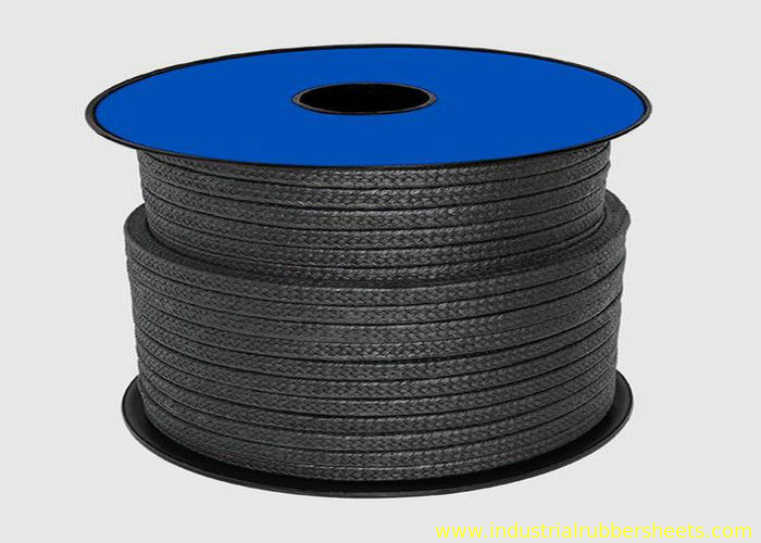 Black PTFE PTFE Packing For Sealing Material / Graphite Gland
